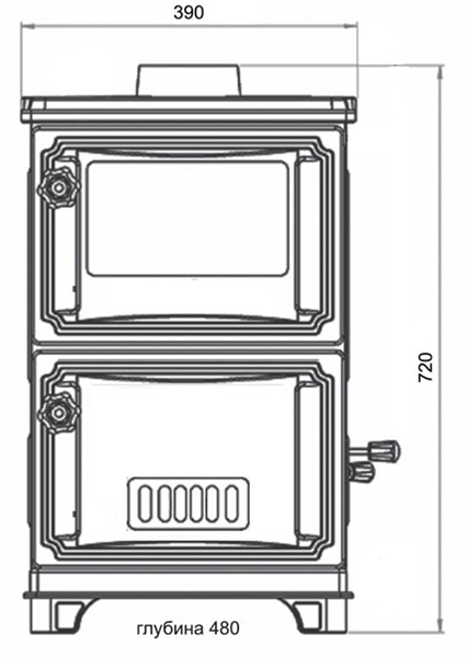 Печь-камин Duval EM-203F