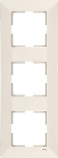 Рамка тримісна Viko Meridian 85x225 мм вертикальна крем 90979033-WH