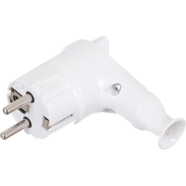 Электровилка E.NEXT с кнопкой TP-05 250В 16А пластик белый