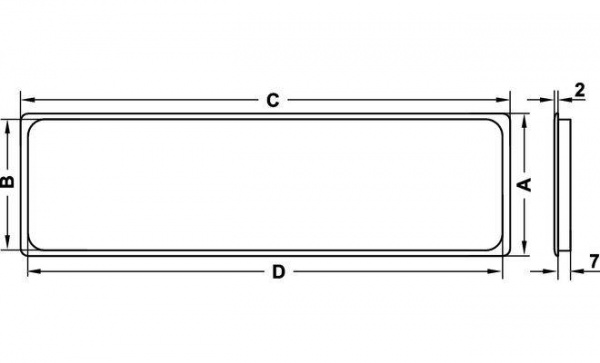 Решетка для вентиляции Hafele 175x41 мм пластик коричневый 