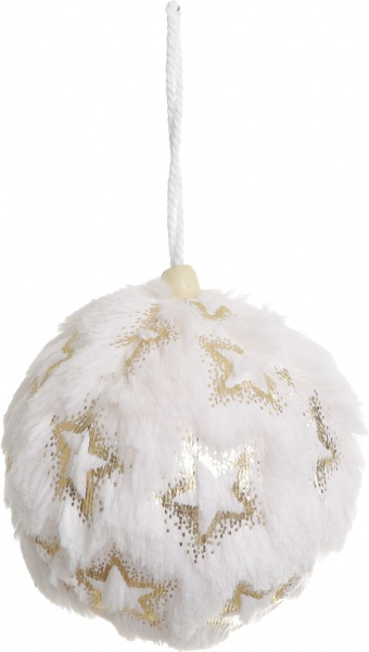 Шар новогодний Shunda пенопластиковый 100 мм розовый с золотым SDA211610PK