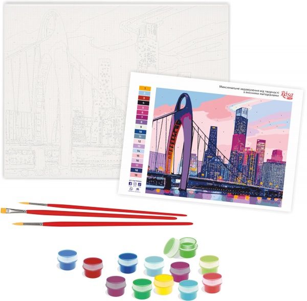 Картина за номерами Big City 35x45 см Rosa Start 