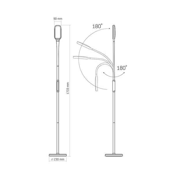 Торшер Videx LED TF07W 14 Вт білий 24857 