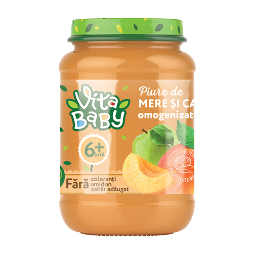 Пюре Vita Baby Яблоко-абрикос без сахара 