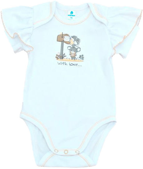 Боди для девочки Minikin р.86 белый с рисунком 22040386 