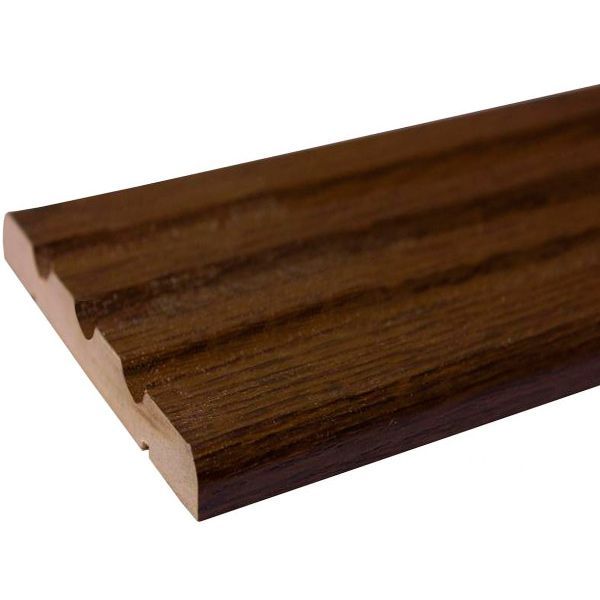 Наличник ПВХ с каннелюрами ОМиС 10x80x2100 мм каштан