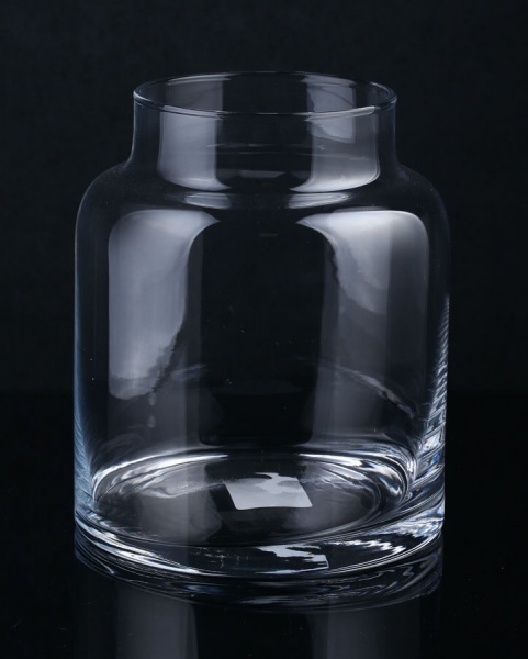 Ваза скляна прозора Банка 17x20 см