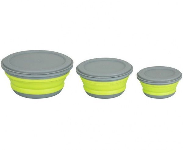 Набор посуды Summit 0,5 л СКЛАДНЫХ МИСОК POP BOWL SET LIME/GREY (3 ШТ.)