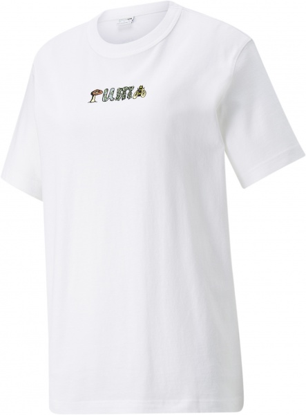 Футболка Puma Downtown Relaxed Graphic Tee 53357902 р.XS білий
