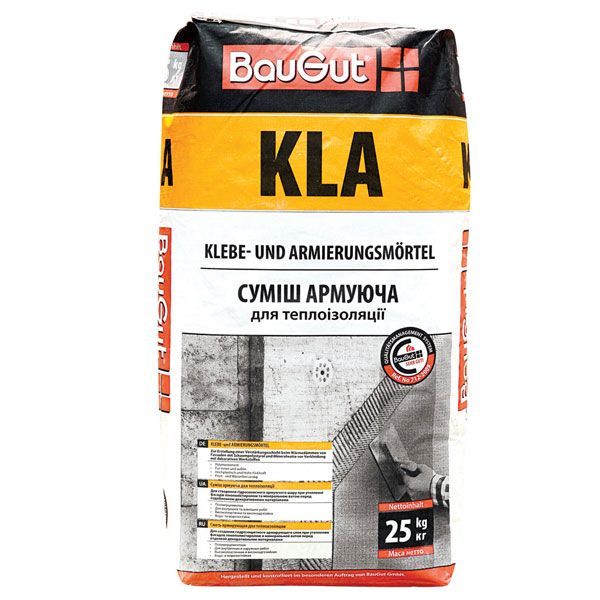 Суміш для приклеювання та армування BauGut KLA 25 кг