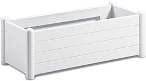 Вазон пластиковий Stefanplast Italia прямокутний 80л білий (80024) 