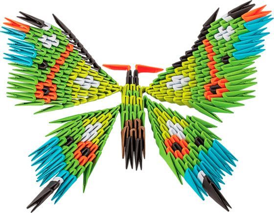 Модульне орігамі Зелений метелик ОМ 6172 Бумагія 