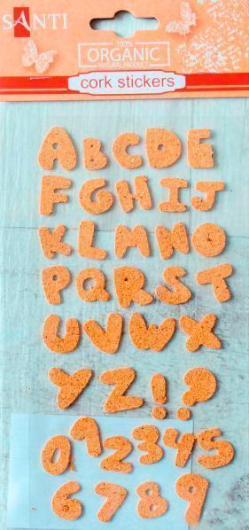 Набор наклеек пробковый стикер 38 шт.