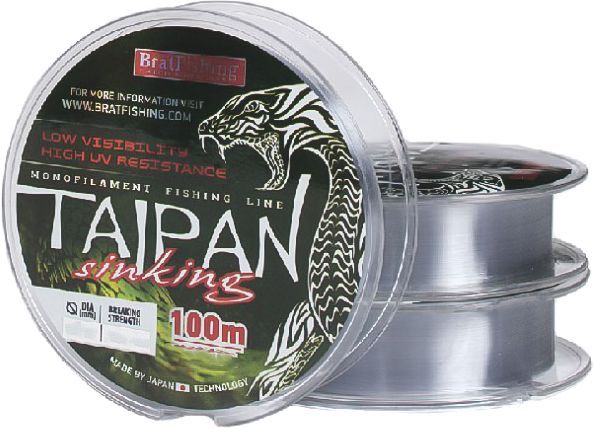 Леска BratFishing Taipan Sinking 100м 0,22мм 6,65кг тонущая