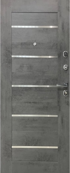 Дверь входная Tarimus Дублин антрацит / бетон серый 2050х860 мм левая