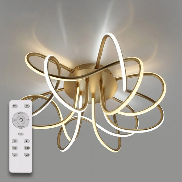 Люстра светодиодная Luminaria 6xзолотистый LIANA MUSE 80W R-GOLD 