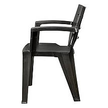 Стілець пластиковий Bica Emma 79x58x60 см графіт