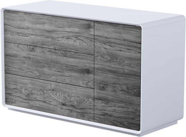 Комод Aqua Rodos Astrid ASTKOM3S1D-1300-white-oak-moras белый матовый/дуб морас 