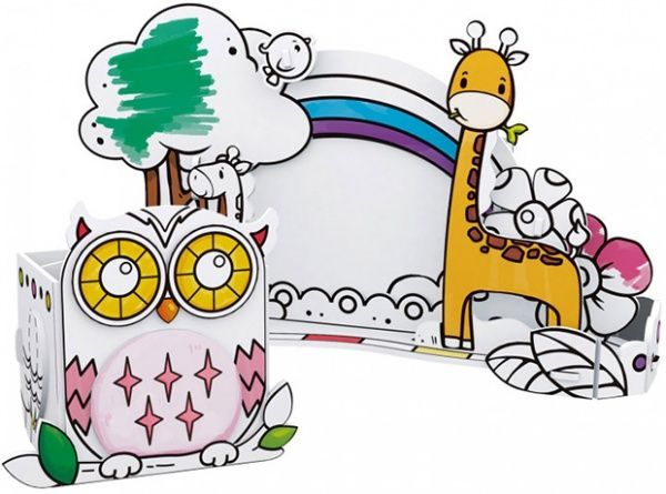 3D-конструктор CubicFun Підставка для олівців Сова та фоторамка Жираф