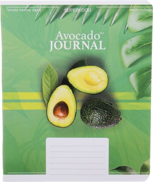Зошит шкільний Avocado Journal 48 аркушів у клітинку Тетрада