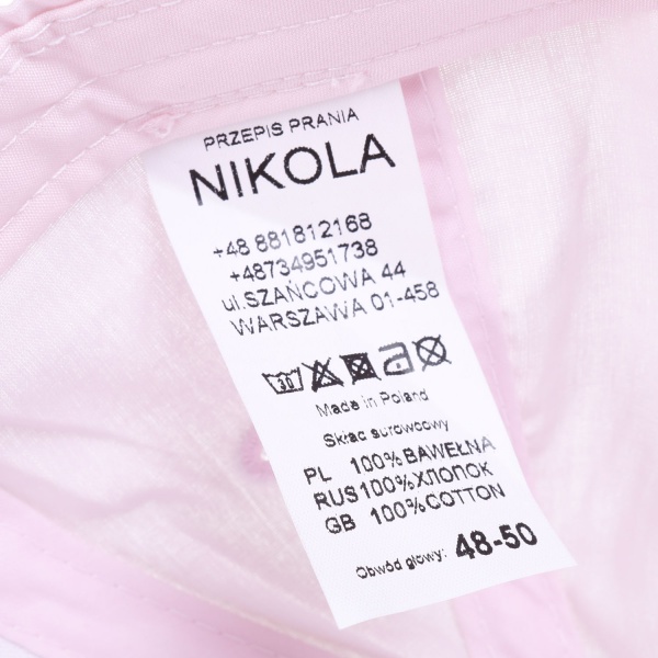 Кепка для девочек Pampona 21 L 01 р.48 розовый 