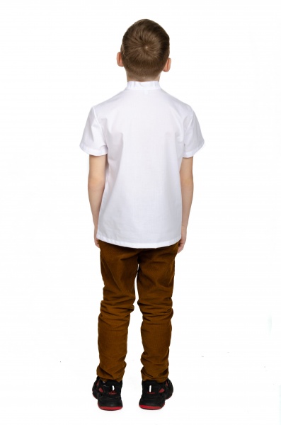 Вышиванка для мальчиков Эдельвика р.128 белый 65-20/09 