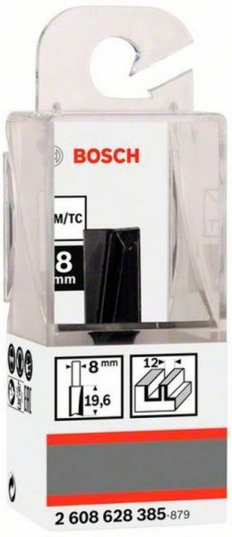 Фреза пазовая концевая цилиндрическая Bosch 12/19,6/51 ММ, ХВ. 8ММ 2608628385