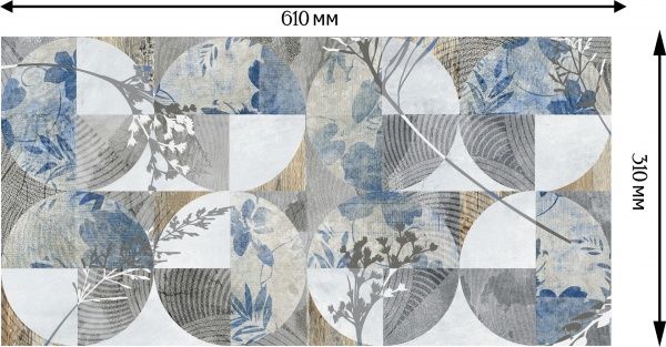 Плитка Allore Group Aura Fusion W\DEC M 31x61 NR Mat 1 