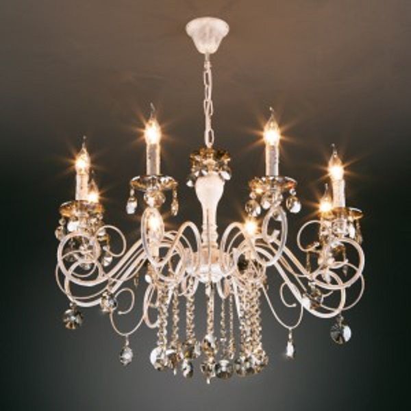 Люстра подвесная Strotskis Ravenna 8x60 Вт E14 белый 10104/8