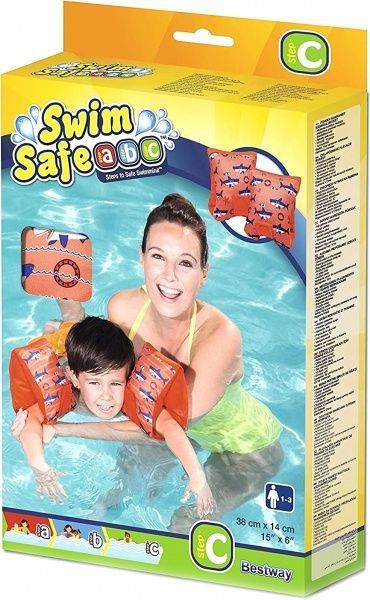 Нарукавники для плавання надувні 38*14см з тканиною (11-18кг)