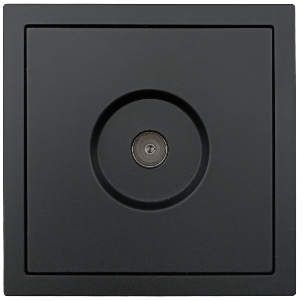 Механизм розетки TV проходная HausMark Juna IP20 черный матовый 7041-1788U2-129