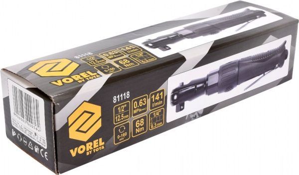 Трещотка Vorel пневматическая для торцевых головок 1/2