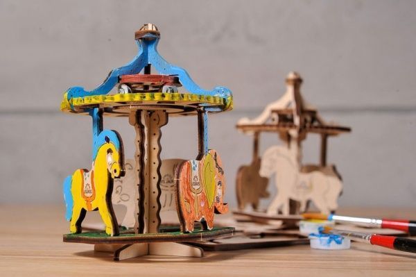 Раскраска UGEARS Карусель