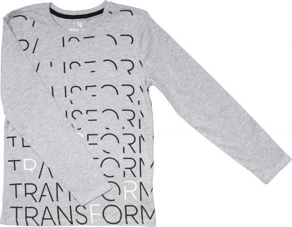 Футболка для хлопчиків LINCOLN&SHARKS 2H3903 р.134 сірий меланж 