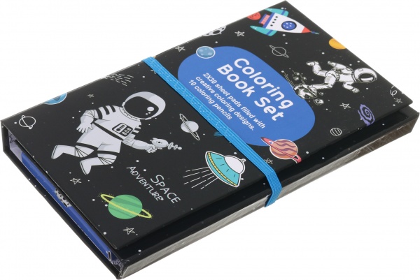 Набор раскраска Space и карандаши цветные 10 шт 