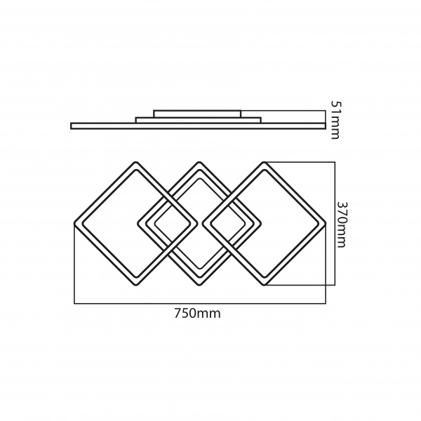 Люстра світлодіодна HOROZ ELECTRIC MONZA 1x40 Вт без цоколя хром 019-059-0040-010 