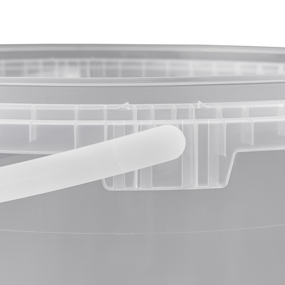 Відро звичайне Пласт-Бокс кругле (полегшене) з пластиковою ручкою (10LB/2) 10 л прозорий