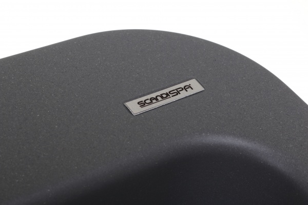 Мийка для кухні ScandiSPA Cube 500 сіра з сифоном 