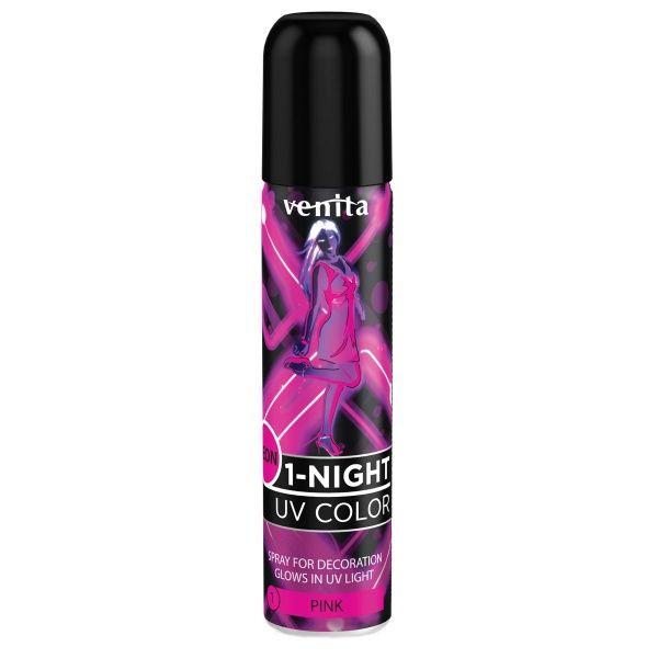 Спрей тонуючий Venita 1-Night UV Color №1 неоновий рожевий 50 мл