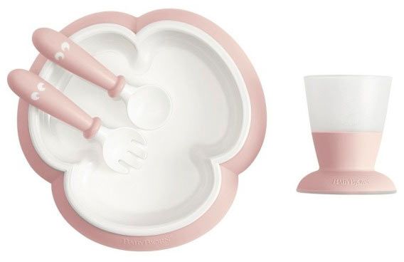 Набор посуды BabyBjorn Baby Feeding Set Powder Pink Розовый