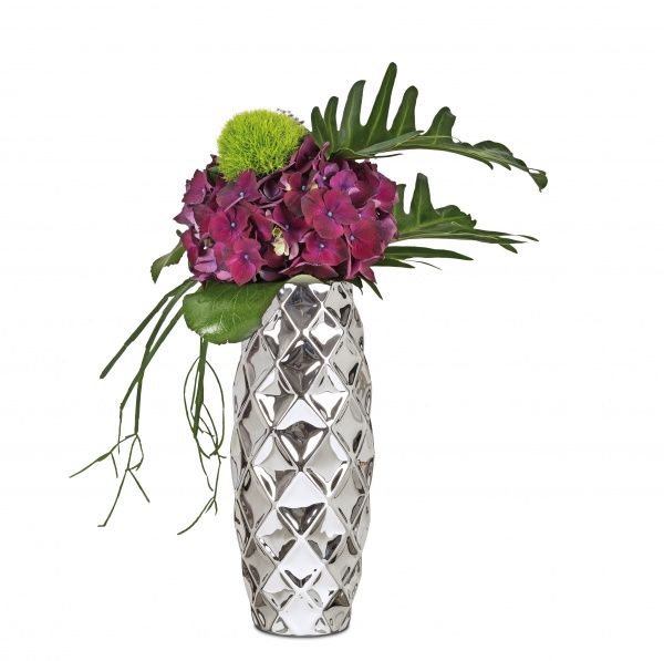 Ваза для квітів Scheurich Mirror Silver круглий 5,6л срібний 