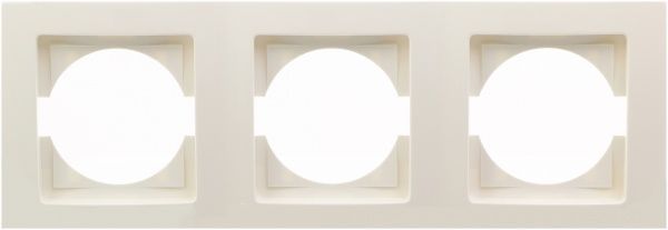 Рамка трехместная TEM Ekonomik горизонтальная белый 4324151