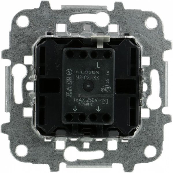 Выключатель проходной одноклавишный ABB Zenit без подсветки 10 А 230В IP20 антрацит N2202 AN Z