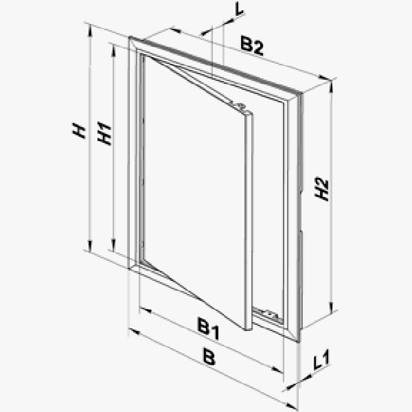 Дверцы ревизионные Домовент пластиковые Д 250x300