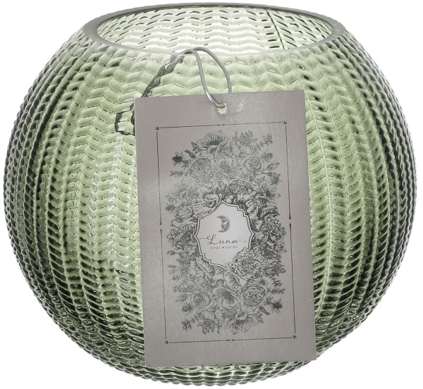 Ваза стеклянная Ball 12,5 см зеленая 