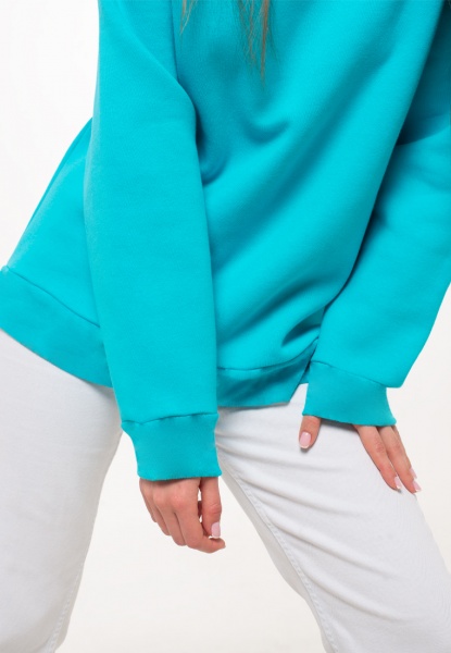 Свитшот Роза 210518 р. M бирюзовый