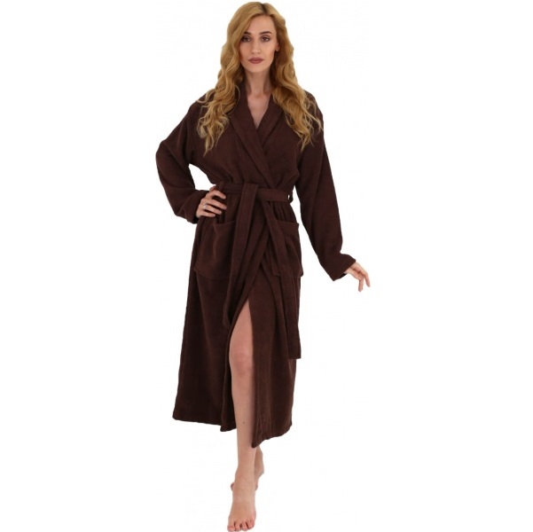 Халат махровый Ideal р. M коричневый
