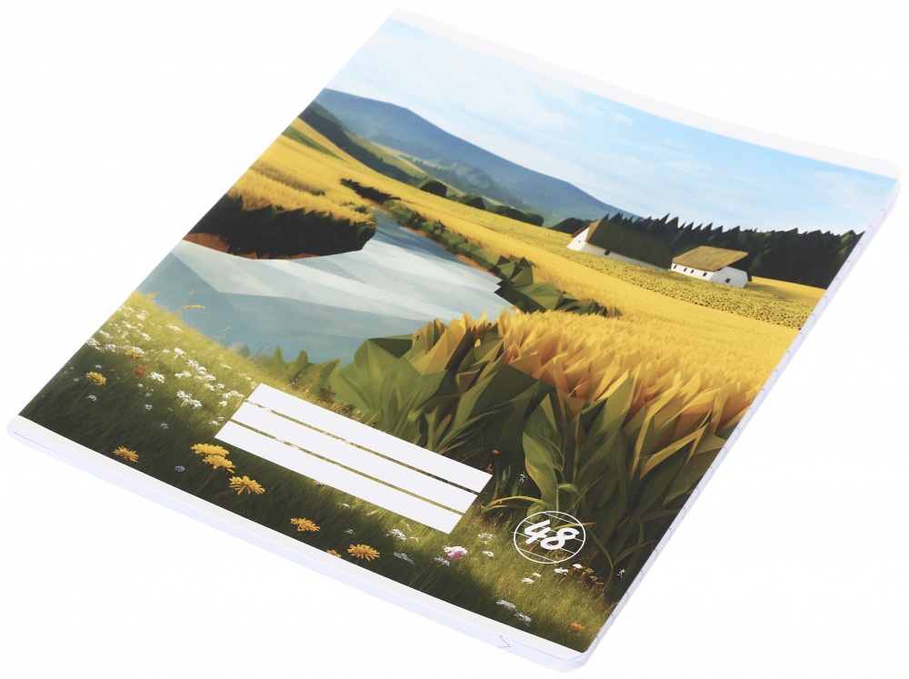 Тетрадь школьная Pixel landscape1_25 48 листов в линейку Nota Bene