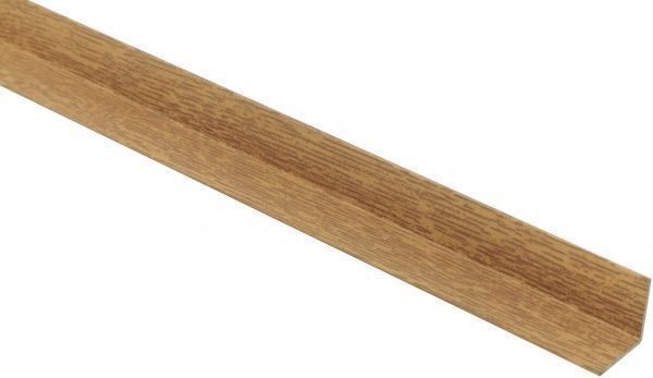 Профиль алюминиевый угловой Лугалпроф 15x15x1800 мм дуб натуральный 