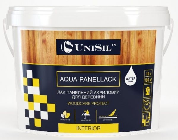 Лак панельний Aqua-Panellack UniSil шелковистый мат прозрачный 1 л